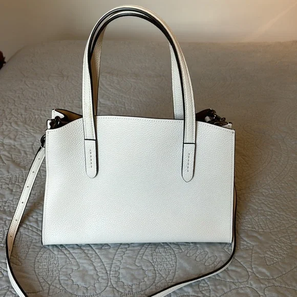 Coach White Leather Tote - Picture 3 of 10